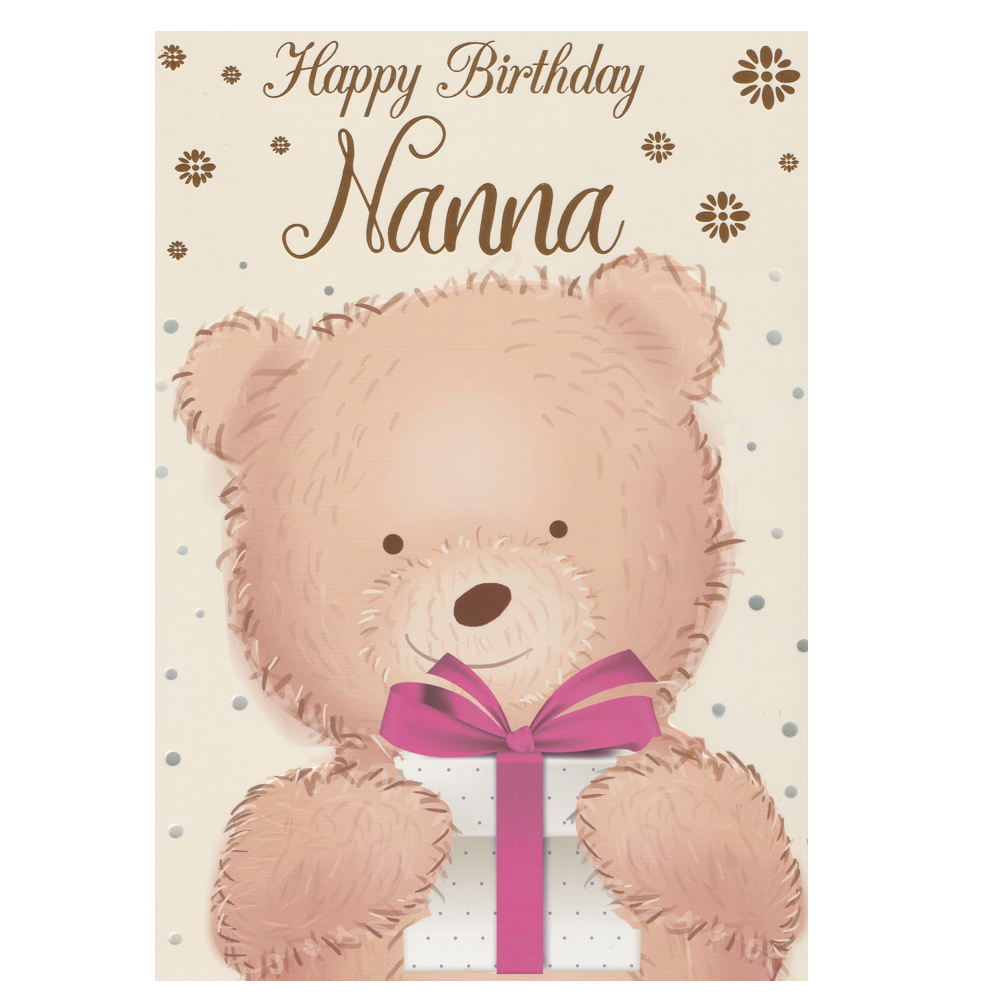 Birthday Card Nanna Bear