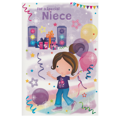 Birthday Card Niece Balloons