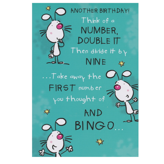 Birthday Card NUMBER