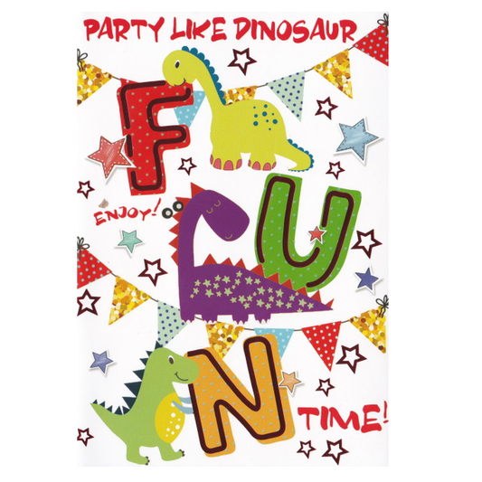 Birthday Card PARTY LIKE DINOSAUR