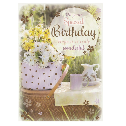 Birthday Card Picnic Basket