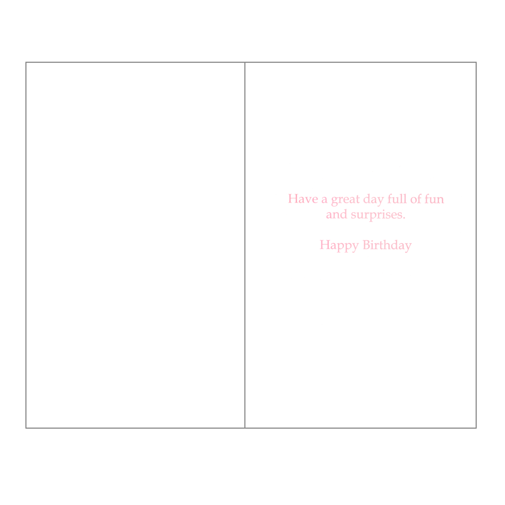 Birthday Card Pink Dinosaur