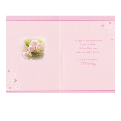 Birthday Card Pink Roses