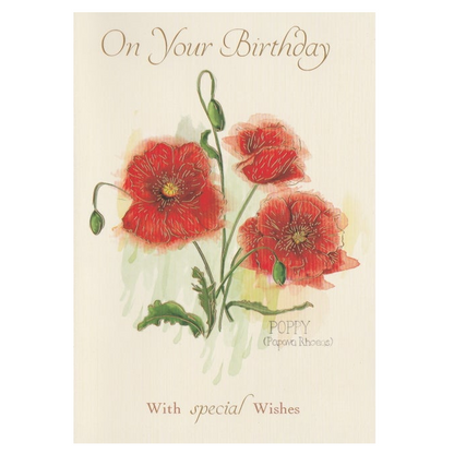 Birthday Card Poppy