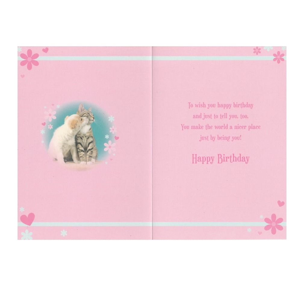 Birthday Card Puppy & Kitten