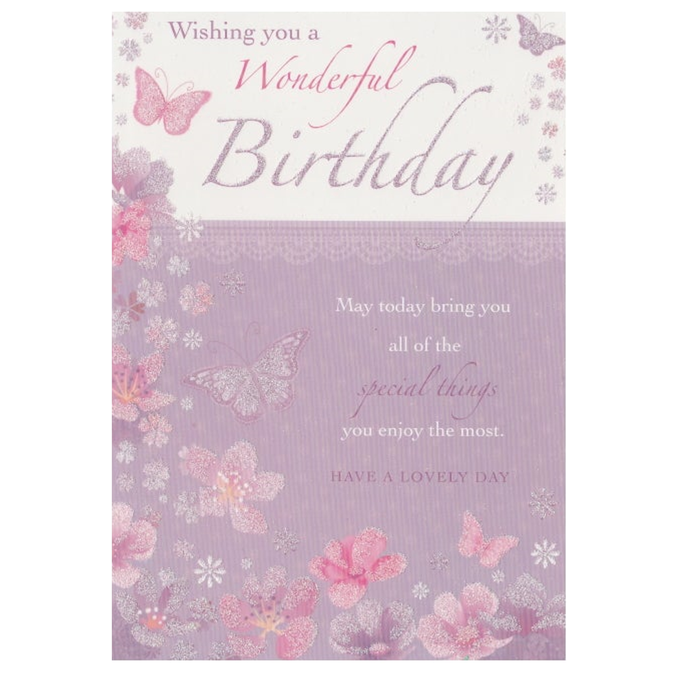 Birthday Card Purple