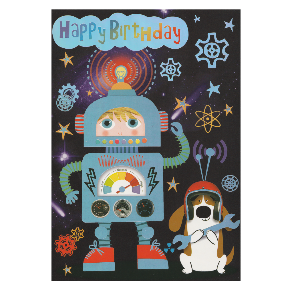 Birthday Card Robot Dog