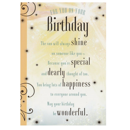 Birthday Card Shine