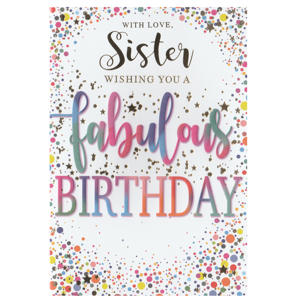 Birthday Card Sister Fabulous