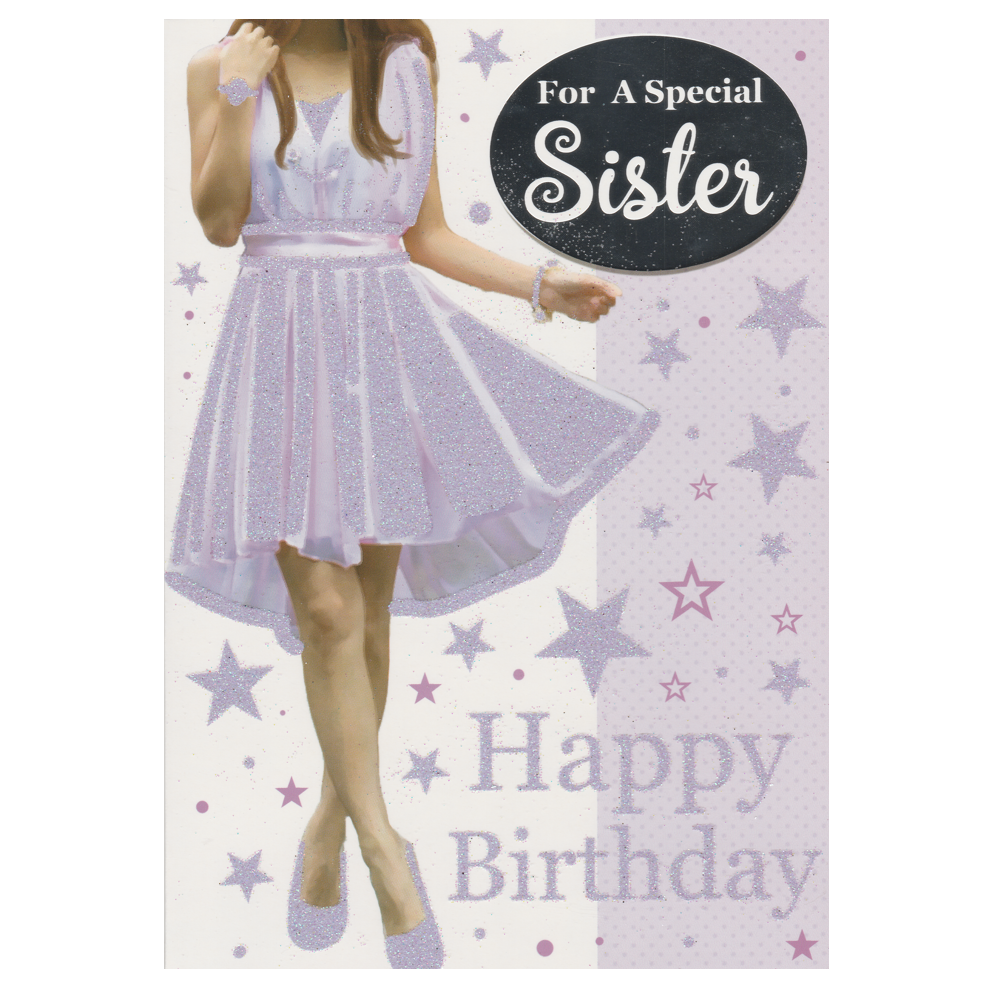 Birthday Card Sister Stars