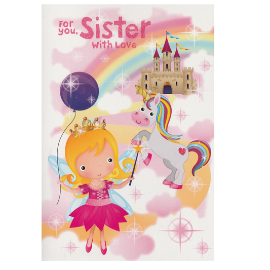 Birthday Card Sister Unicorn