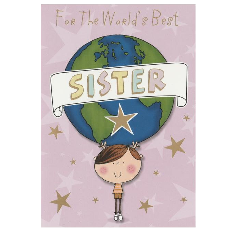 Birthday Card Sister World