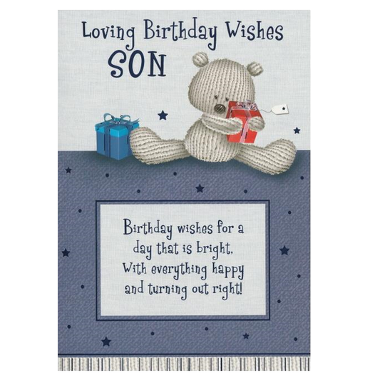 Birthday Card Son Bear Gift