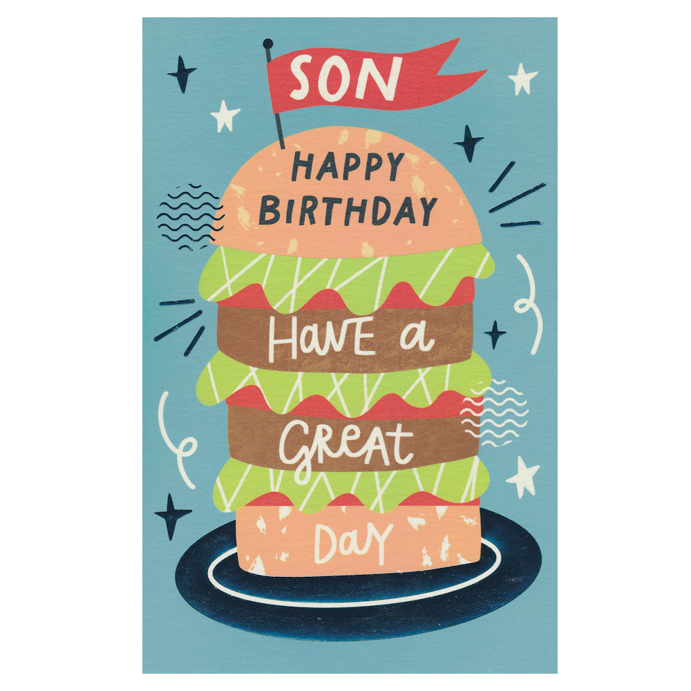 Birthday Card Son Burger