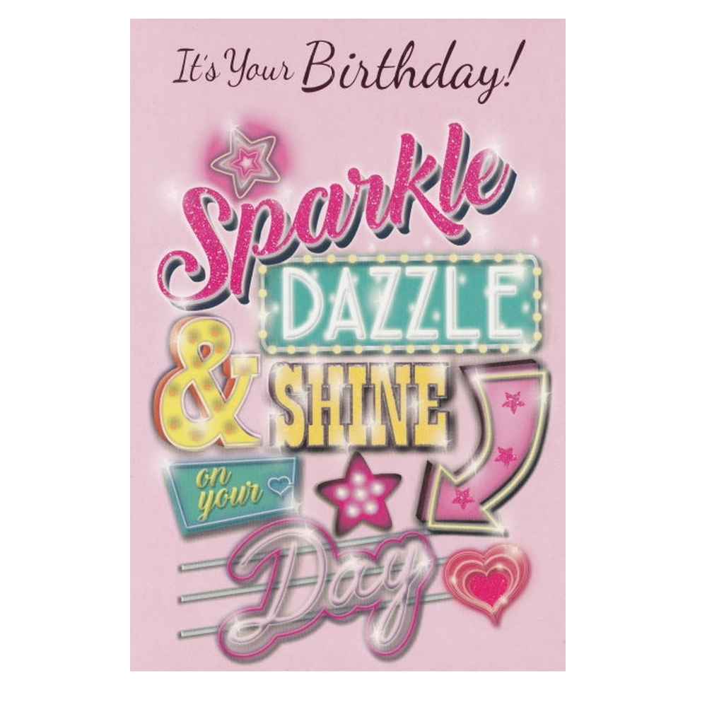 Birthday Card Sparkle Dazzle & Shine