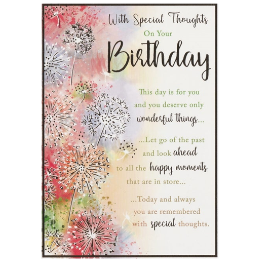 Birthday Card Special Thoughts