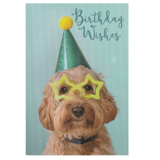 Birthday Card Star Glasses