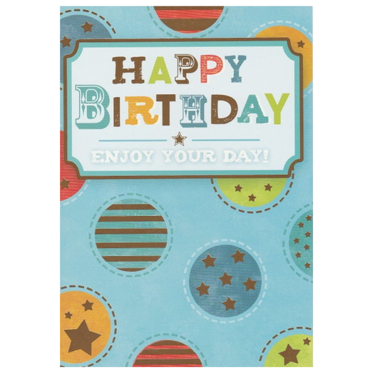 Birthday Card Stars & Circles