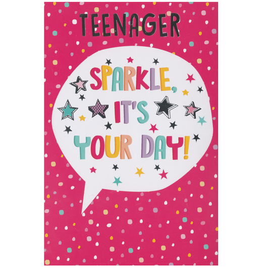 Birthday Card Teenager Sparkle