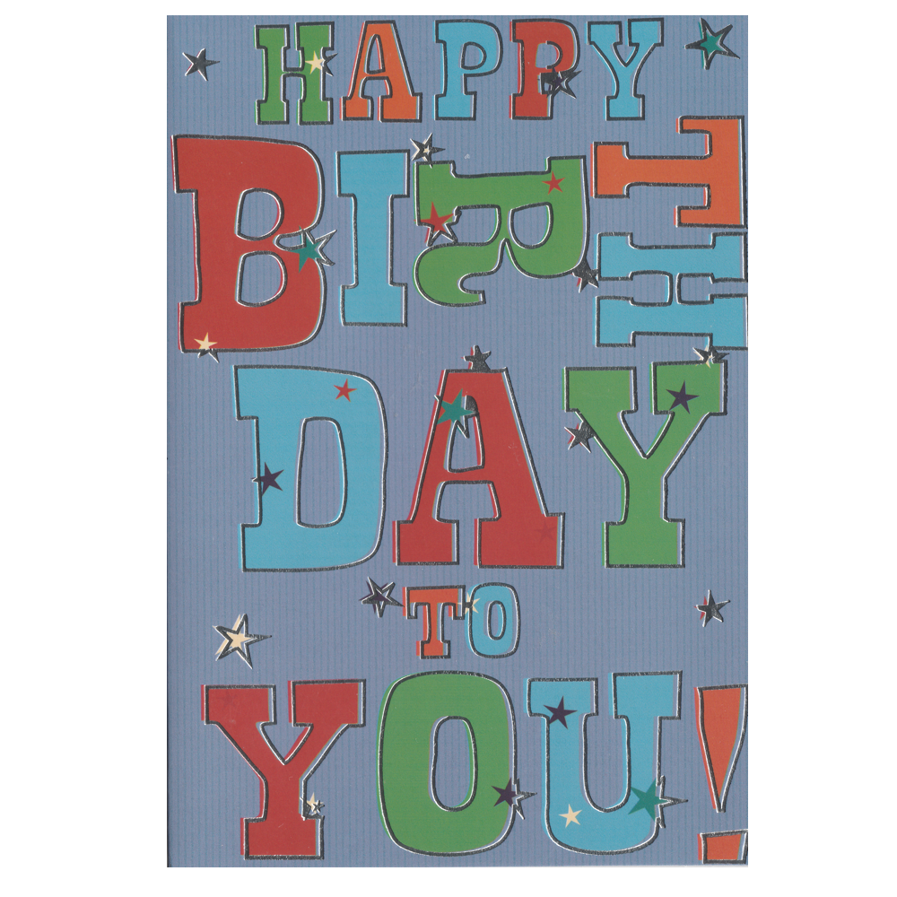 Birthday Card To You Blue