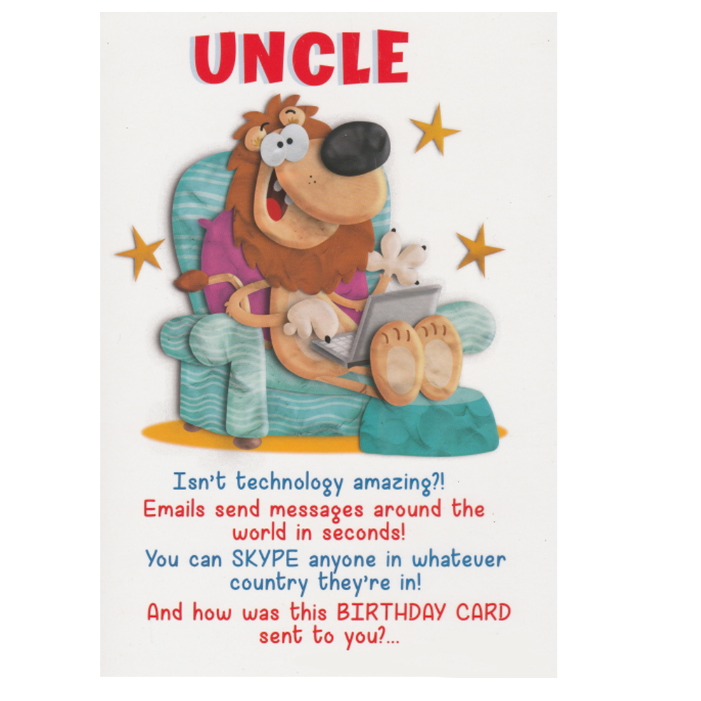 Birthday Card Uncle Lion