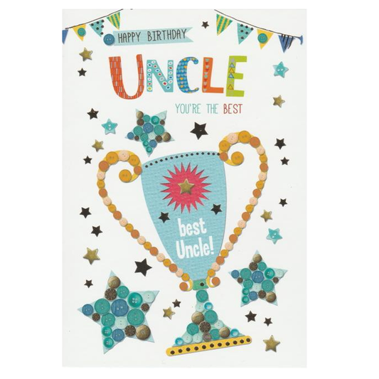 Birthday Card Uncle Trophy