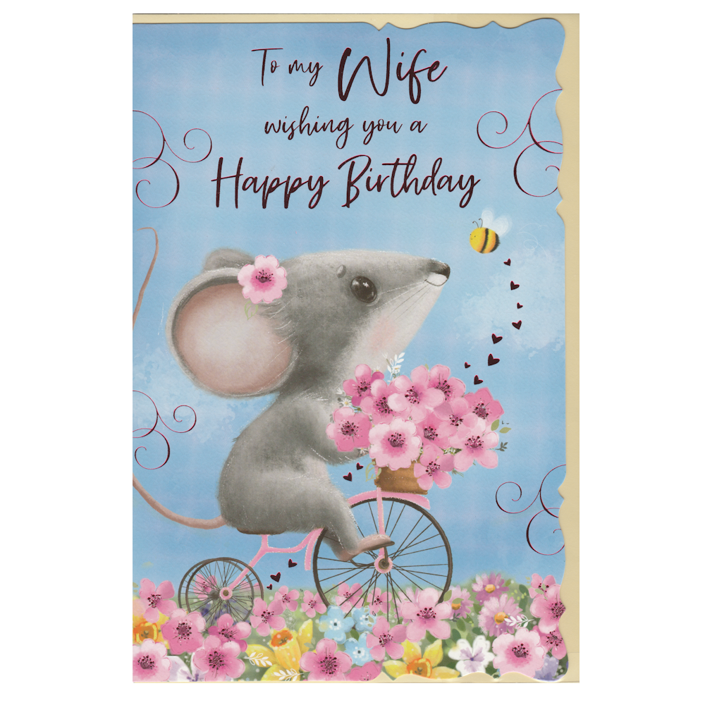 Birthday Card Wife Mouse