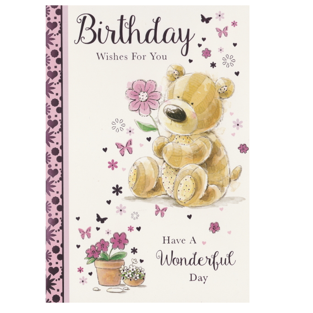 Birthday Card Wonderful Day Bear