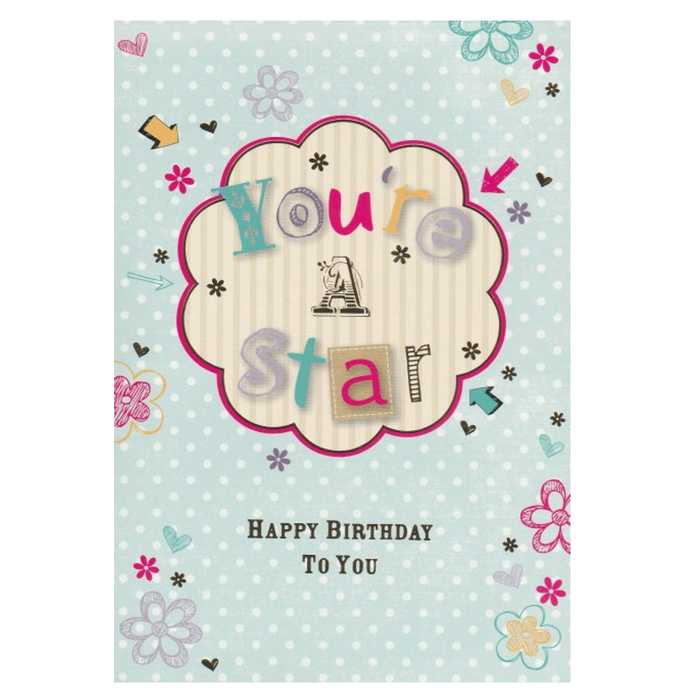 Birthday Card You're A Star