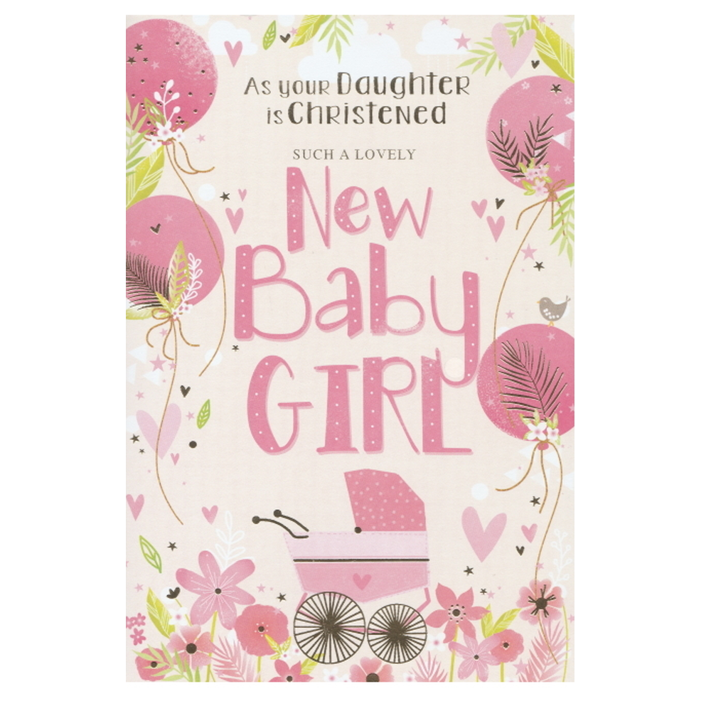 Christening Card Baby Girl