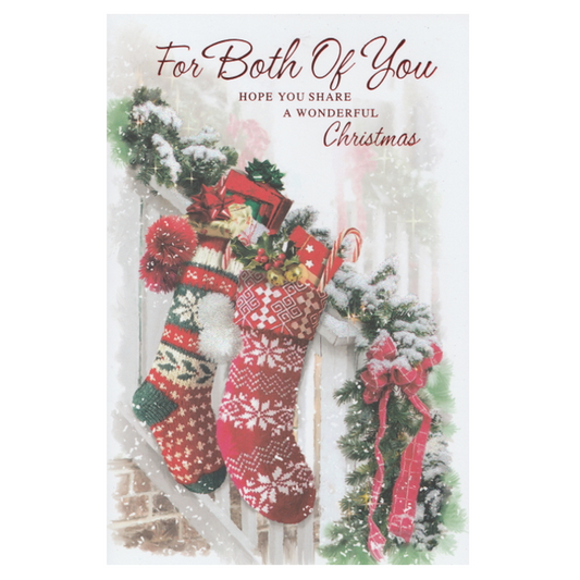 Christmas Card Both of You Stockings