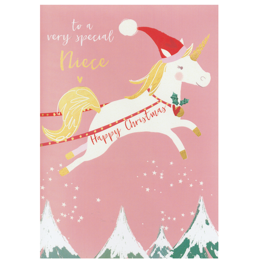 Christmas Card Niece Unicorn