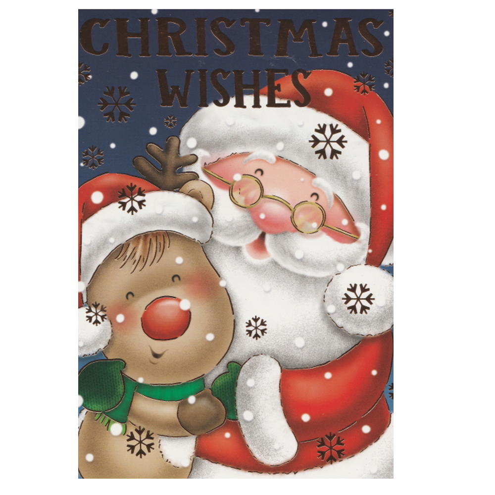 Christmas Card Santa Rudolph