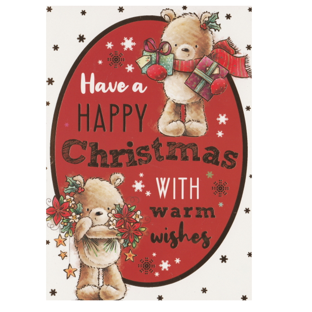 Christmas Card Teddy Bear