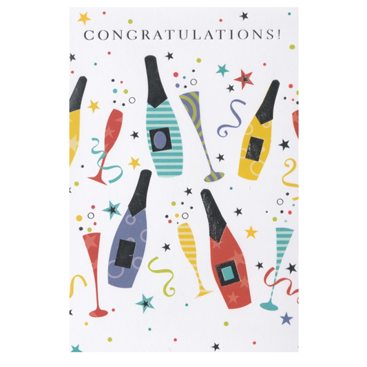 Congratulations Card Champagne