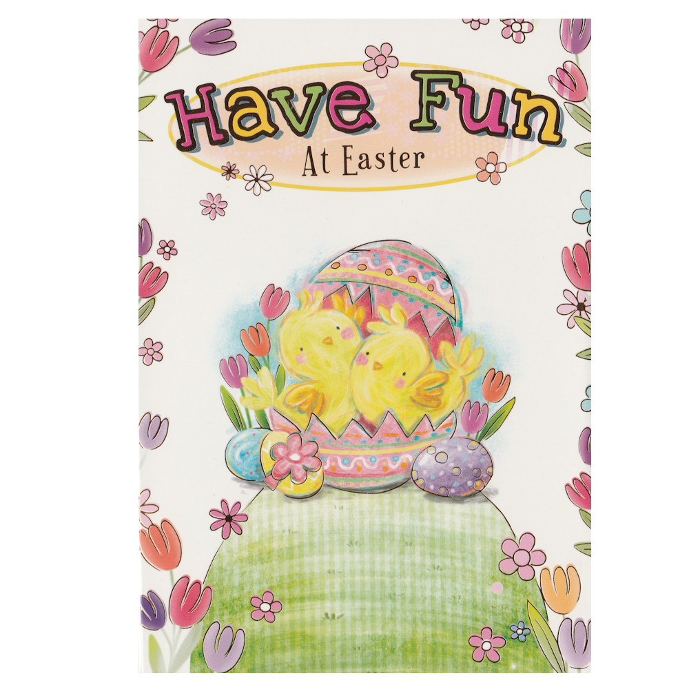 Easter Card Chicks In Egg