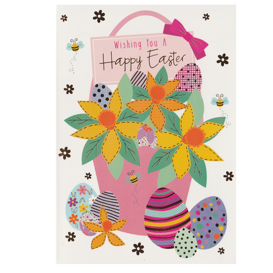 Easter Card Pink Basket