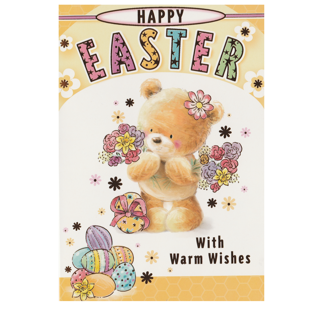 Easter Card Warm Wishes Yellow