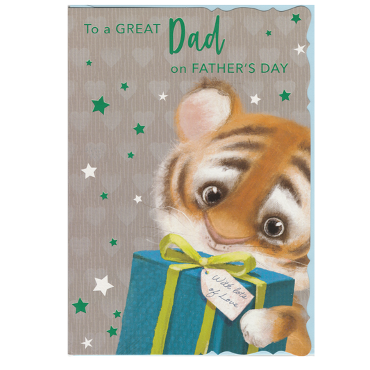 Fathers Day Card Dad Tiger