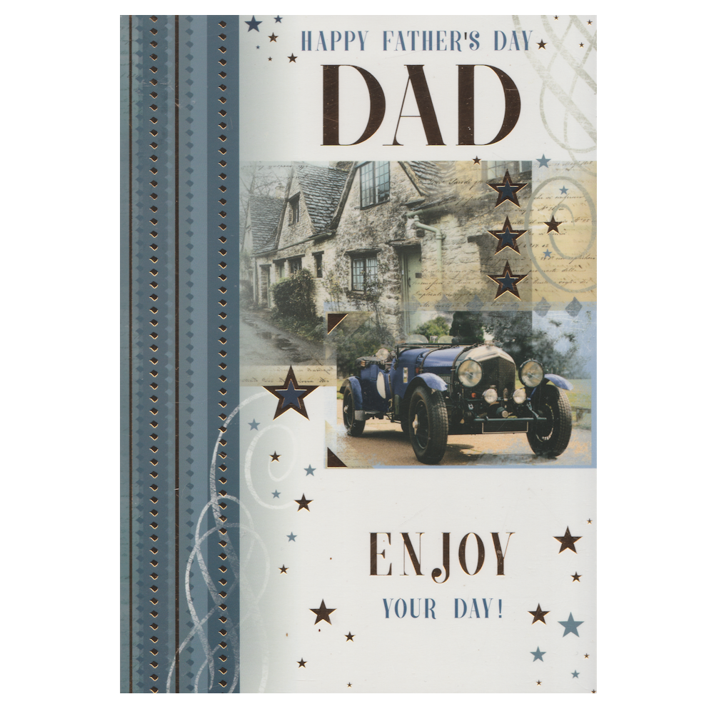 Fathers Day Card Dad Vintage Car