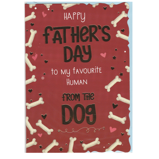 Father's Day Card Favourite Human Dog