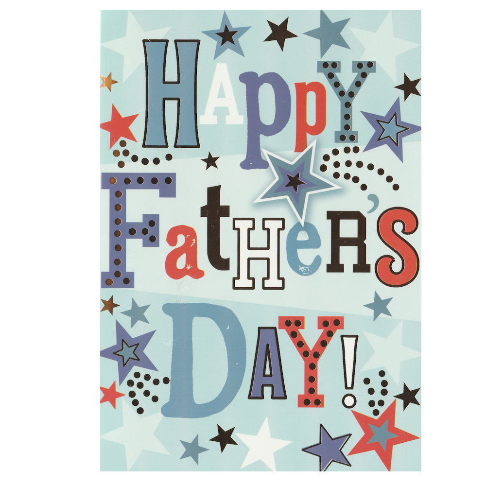 Father's Day Card Stars Blue