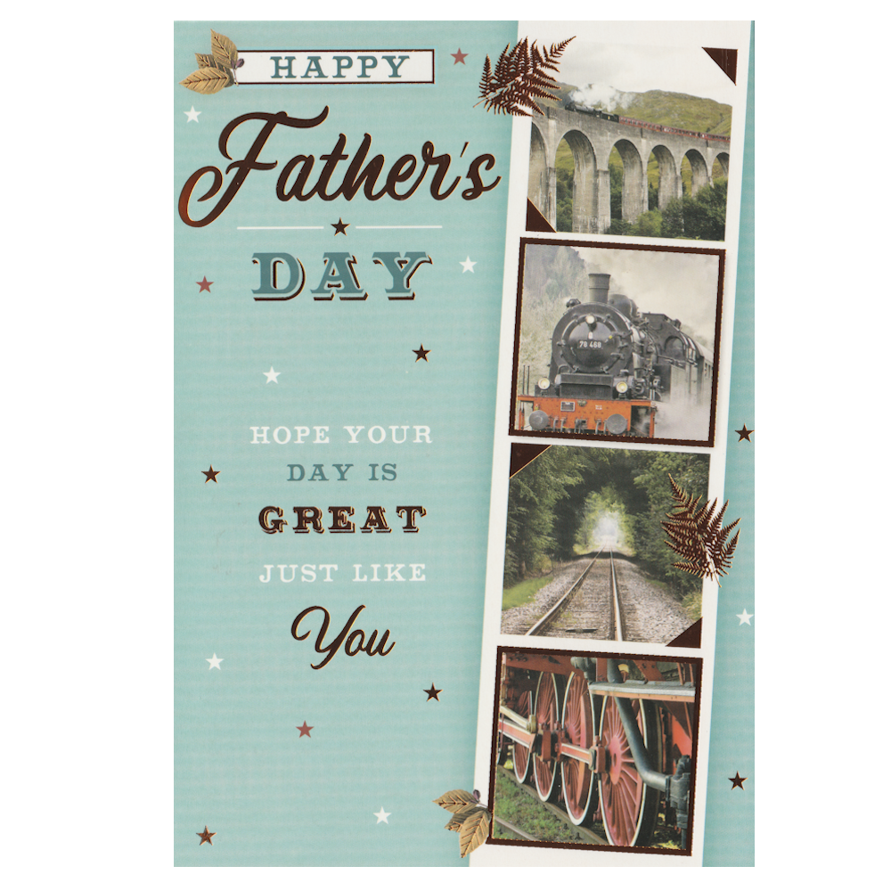 Fathers Day Card Trains