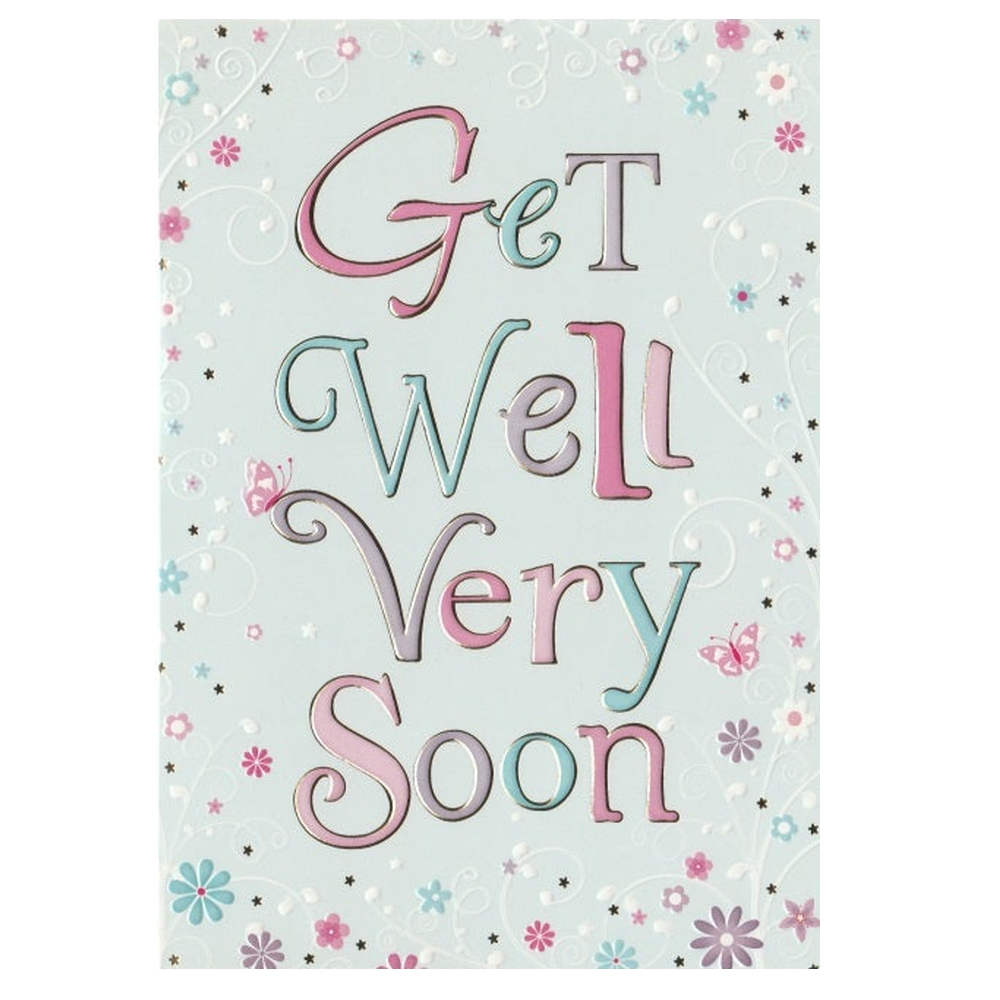 Get Well Card Blue