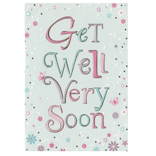 Get Well Card Blue