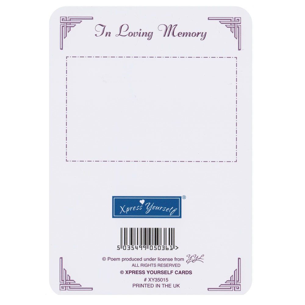 IN LOVING MEMORY... A Very Dear Nan memorial graveside card with a floral design and a heartfelt message.