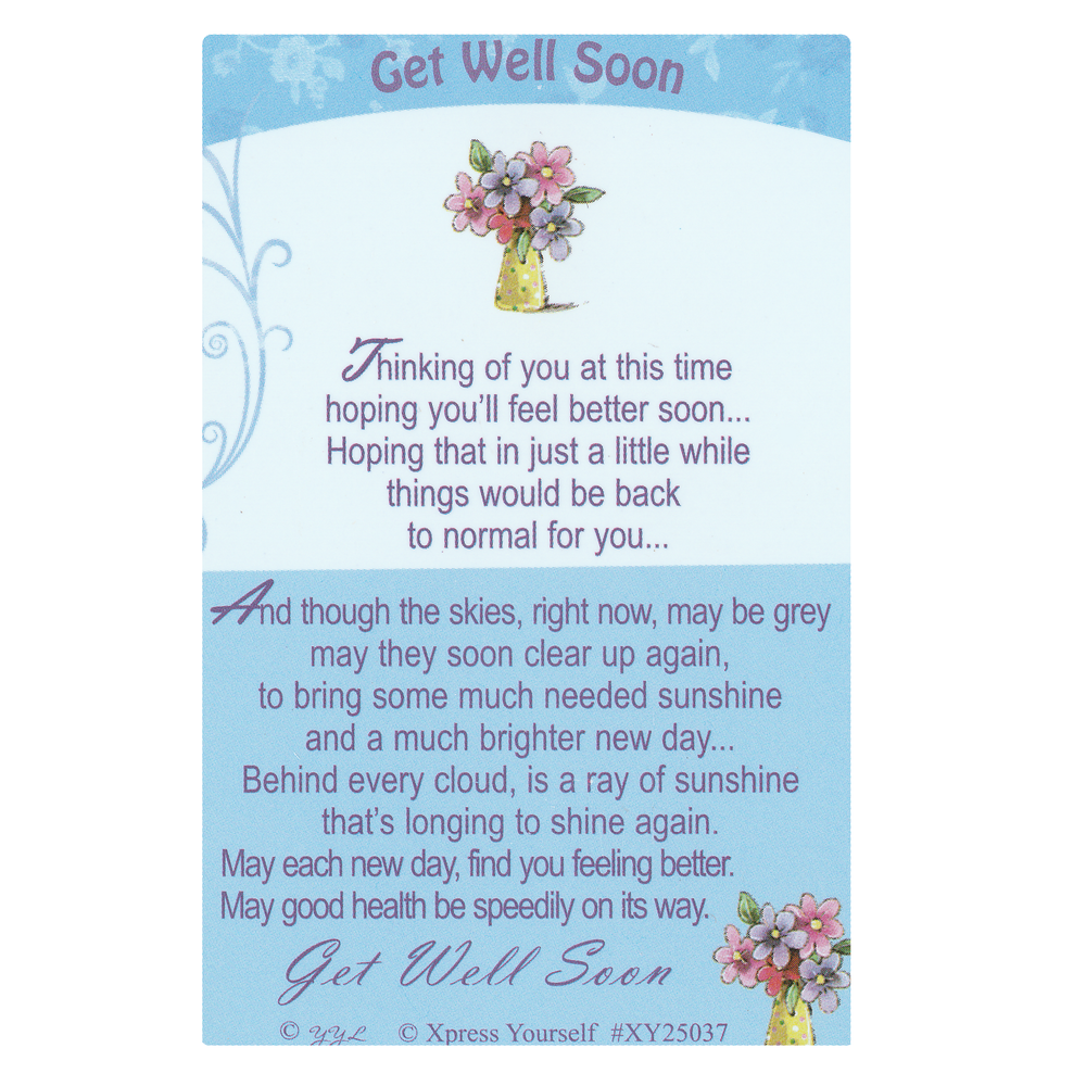 Keepsake Wallet Card Get Well Soon