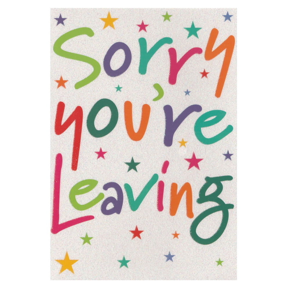 Leaving Card Glitter