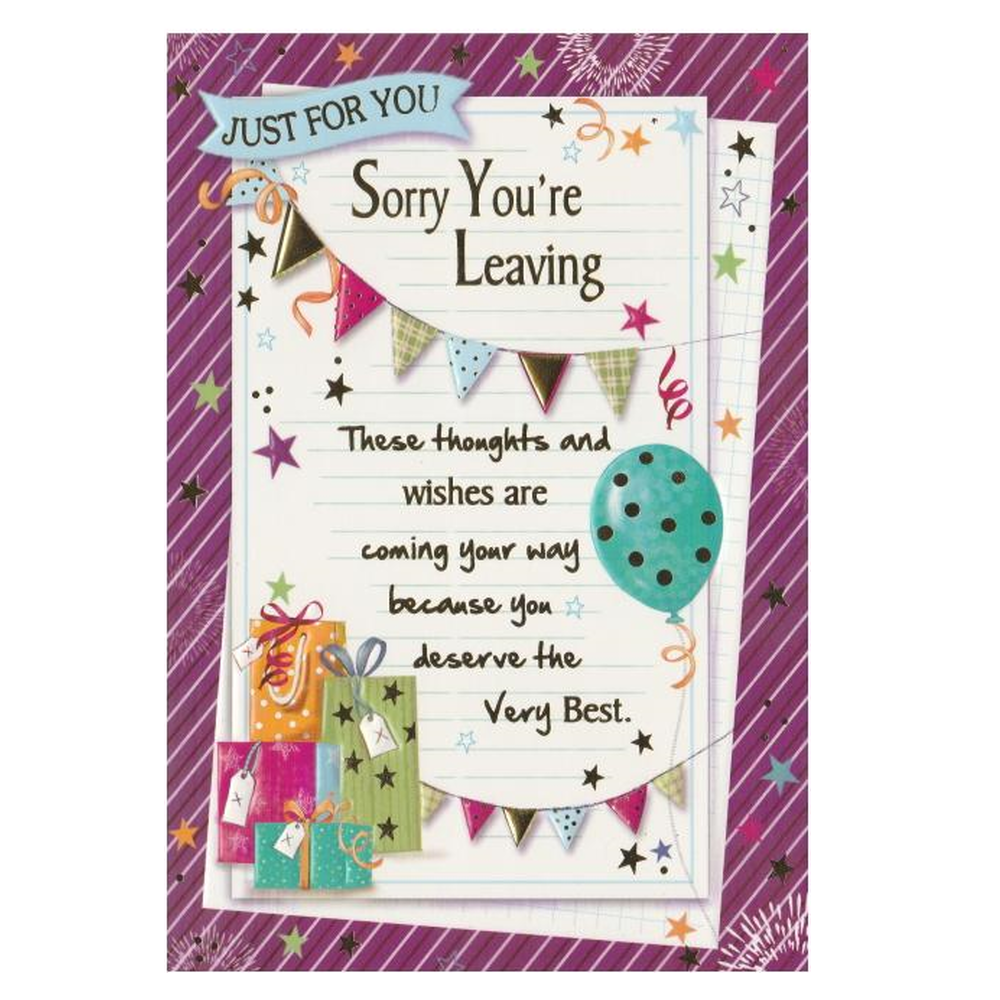 Leaving Card Purple