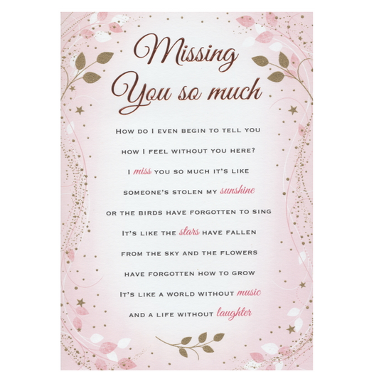 Missing You So Much Card